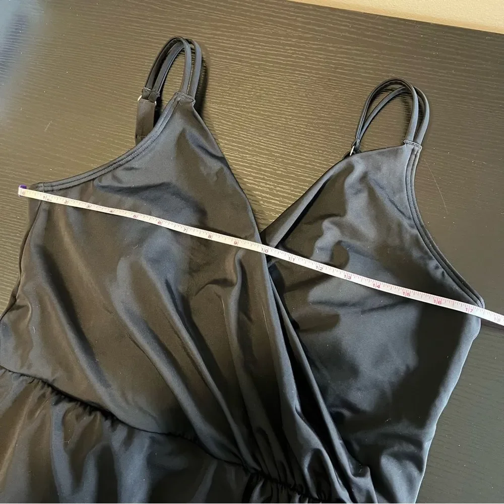 Lands’ End Black Swim Dress Swimsuit‎ Large 14-16